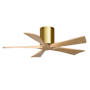 Matthews Fan Company Irene-5H 42" 5 Blade Indoor Ceiling Fan Brushed Brass / Light Maple Tone