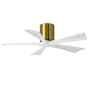 Matthews Fan Company Irene-5H 42" 5 Blade Indoor Ceiling Fan Brushed Brass / Matte White