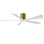 Matthews Fan Company Irene-5H 60" 5 Blade Indoor Ceiling Fan Brushed Brass / Matte White