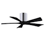 Matthews Fan Company Irene-5H 42" 5 Blade Indoor Ceiling Fan Polished Chrome / Matte Black