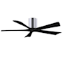 Matthews Fan Company Irene-5H 52" 5 Blade Indoor Ceiling Fan Polished Chrome / Matte Black