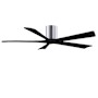 Matthews Fan Company Irene-5H 60" 5 Blade Indoor Ceiling Fan Polished Chrome / Matte Black