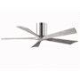 Matthews Fan Company Irene-5H 52" 5 Blade Indoor Ceiling Fan Polished Chrome / Barn Wood Tone
