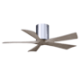 Matthews Fan Company Irene-5H 42" 5 Blade Indoor Ceiling Fan Polished Chrome / Gray Ash
