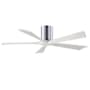 Matthews Fan Company Irene-5H 52" 5 Blade Indoor Ceiling Fan Polished Chrome / Matte White