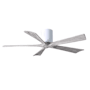 Matthews Fan Company Irene-5H 52" 5 Blade Indoor Ceiling Fan Gloss White / Barn Wood Tone