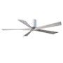 Matthews Fan Company Irene-5H 60" 5 Blade Indoor Ceiling Fan Gloss White / Barn Wood Tone