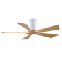 Matthews Fan Company Irene-5H 42" 5 Blade Indoor Ceiling Fan Matte White / Light Maple Tone