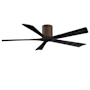 Matthews Fan Company Irene-5H 60" 5 Blade Indoor Ceiling Fan Walnut Tone / Matte Black