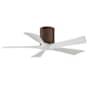 Matthews Fan Company Irene-5H 42" 5 Blade Indoor Ceiling Fan Walnut Tone / Matte White