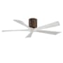 Matthews Fan Company Irene-5H 52" 5 Blade Indoor Ceiling Fan Walnut Tone / Matte White