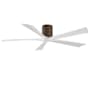 Matthews Fan Company Irene-5H 60" 5 Blade Indoor Ceiling Fan Walnut Tone / Matte White