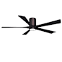 Matthews Fan Company Irene-5HLK 60" 5 Blade Indoor Ceiling Fan Brushed Bronze / Matte Black