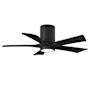 Matthews Fan Company Irene-5HLK 42" 5 Blade Indoor Ceiling Fan Matte Black / Black Wood Tone