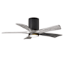 Matthews Fan Company Irene-5HLK 42" 5 Blade Indoor Ceiling Fan Matte Black / Barn Wood Tone