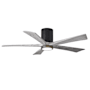 Matthews Fan Company Irene-5HLK 52" 5 Blade Indoor Ceiling Fan Matte Black / Barn Wood Tone