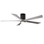 Matthews Fan Company Irene-5HLK 60" 5 Blade Indoor Ceiling Fan Matte Black / Barn Wood Tone