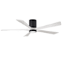Matthews Fan Company Irene-5HLK 60" 5 Blade Indoor Ceiling Fan Matte Black / Matte White