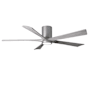 Matthews Fan Company Irene-5HLK 60" 5 Blade Indoor Ceiling Fan Brushed Nickel / Barn Wood Tone