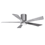 Matthews Fan Company Irene-5HLK 52" 5 Blade Indoor Ceiling Fan Brushed Pewter / Barnwood