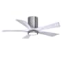 Matthews Fan Company Irene-5HLK 42" 5 Blade Indoor Ceiling Fan Brushed Pewter / Matte White