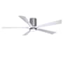 Matthews Fan Company Irene-5HLK 60" 5 Blade Indoor Ceiling Fan Brushed Pewter / Matte White