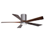 Matthews Fan Company Irene-5HLK 52" 5 Blade Indoor Ceiling Fan Brushed Pewter / Walnut Tone