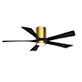 Matthews Fan Company Irene-5HLK 52" 5 Blade Indoor Ceiling Fan Brushed Brass / Matte Black