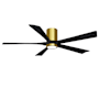 Matthews Fan Company Irene-5HLK 60" 5 Blade Indoor Ceiling Fan Brushed Brass / Matte Black