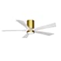 Matthews Fan Company Irene-5HLK 52" 5 Blade Indoor Ceiling Fan Brushed Brass / Matte White