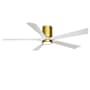 Matthews Fan Company Irene-5HLK 60" 5 Blade Indoor Ceiling Fan Brushed Brass / Matte White
