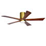 Matthews Fan Company Irene-5HLK 52" 5 Blade Indoor Ceiling Fan Brushed Brass / Walnut