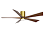 Matthews Fan Company Irene-5HLK 60" 5 Blade Indoor Ceiling Fan Brushed Brass / Walnut