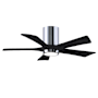 Matthews Fan Company Irene-5HLK 42" 5 Blade Indoor Ceiling Fan Polished Chrome / Matte Black