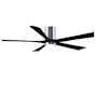 Matthews Fan Company Irene-5HLK 60" 5 Blade Indoor Ceiling Fan Polished Chrome / Matte Black
