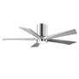 Matthews Fan Company Irene-5HLK 52" 5 Blade Indoor Ceiling Fan Polished Chrome / Barn Wood Tone