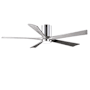 Matthews Fan Company Irene-5HLK 60" 5 Blade Indoor Ceiling Fan Polished Chrome / Barn Wood Tone