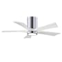 Matthews Fan Company Irene-5HLK 42" 5 Blade Indoor Ceiling Fan Polished Chrome / Matte White