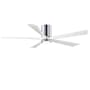 Matthews Fan Company Irene-5HLK 60" 5 Blade Indoor Ceiling Fan Polished Chrome / Matte White