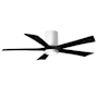 Matthews Fan Company Irene-5HLK 52" 5 Blade Indoor Ceiling Fan Gloss White / Matte Black