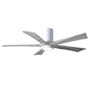 Matthews Fan Company Irene-5HLK 52" 5 Blade Indoor Ceiling Fan Gloss White / Barn Wood Tone