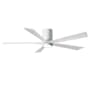 Matthews Fan Company Irene-5HLK 60" 5 Blade Indoor Ceiling Fan Gloss White / Matte White