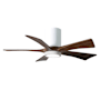 Matthews Fan Company Irene-5HLK 42" 5 Blade Indoor Ceiling Fan Gloss White / Walnut Tone