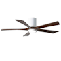 Matthews Fan Company Irene-5HLK 52" 5 Blade Indoor Ceiling Fan Gloss White / Walnut Tone