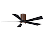 Matthews Fan Company Irene-5HLK 52" 5 Blade Indoor Ceiling Fan Walnut Tone / Matte Black