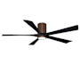 Matthews Fan Company Irene-5HLK 60" 5 Blade Indoor Ceiling Fan Walnut Tone / Matte Black