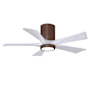 Matthews Fan Company Irene-5HLK 42" 5 Blade Indoor Ceiling Fan Walnut Tone / Matte White
