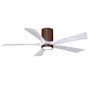 Matthews Fan Company Irene-5HLK 52" 5 Blade Indoor Ceiling Fan Walnut Tone / Matte White