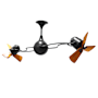 Matthews Fan Company Italo Ventania 16" 6 Blade Rotational Indoor Ceiling Fan with Wall Control Black