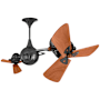 Matthews Fan Company Italo Ventania 16" 6 Blade Rotational Indoor Ceiling Fan with Wall Control Black Nickel